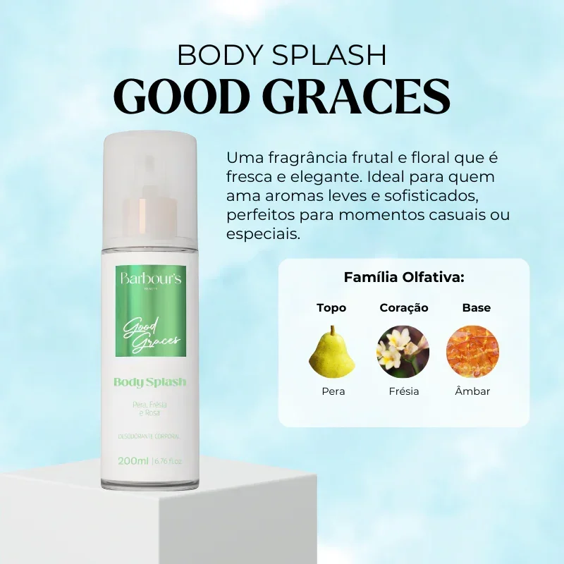 Kit 4 Body Splash - My Sweet Delight, Very Sexy, Good Graces e Roses
